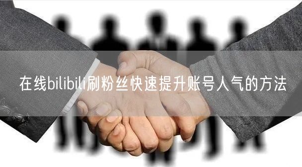 在线bilibili刷粉丝快速提升账号人气的方法