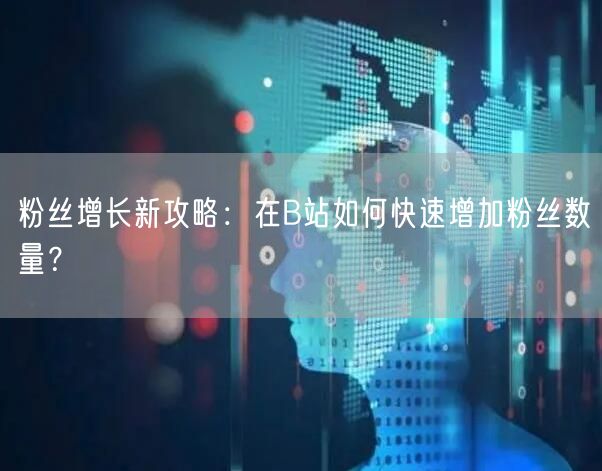 粉丝增长新攻略：在B站如何快速增加粉丝数量？