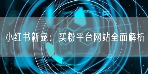 小红书新宠：买粉平台网站全面解析