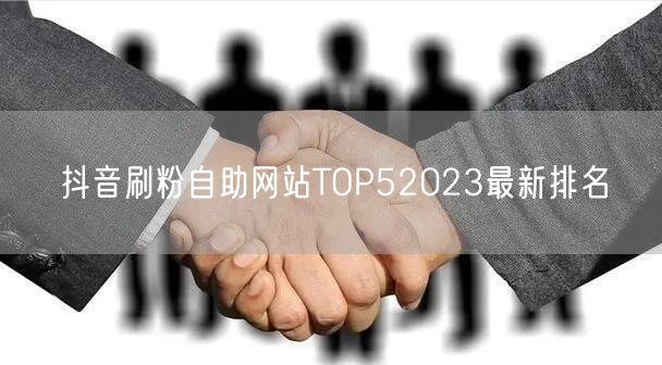 抖音刷粉自助网站TOP52023最新排名