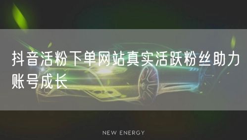 抖音活粉下单网站真实活跃粉丝助力账号成长