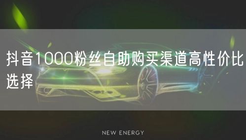 抖音1000粉丝自助购买渠道高性价比选择